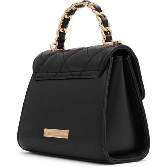 Elegant Black Trapezoid Handbag with Twist Lock - Essential Fashion Piece - Picture 2 of 4